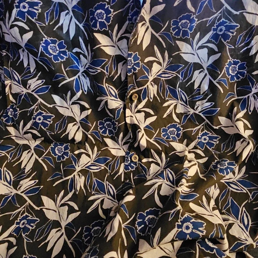 UNTUCKIT Aramon Men's X-Large Regular Fit Short Sleeve Button Down Shirt Floral